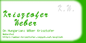 krisztofer weber business card